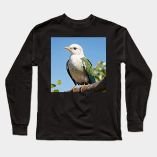 Fantasy Bird with Green and Blue Wings Long Sleeve T-Shirt